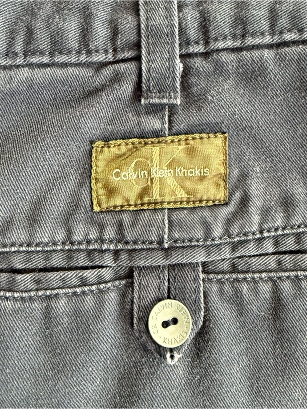 💀 SOLD 💀 Vintage 90s 2000s Calvin Klein Navy Blue Chino Shorts ~ M / 28" / 9 - Picture 8 of 9
